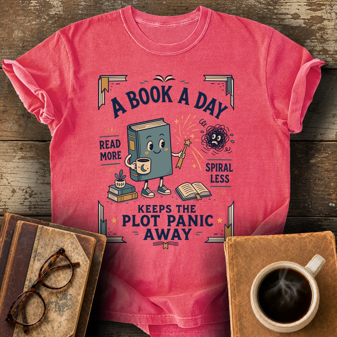 Plot Panic Tee - watermelon shirt mockup